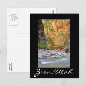 Carte Postale Zion Narrows (Devant / Derrière)