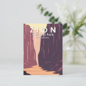 Carte Postale Zion National Park The Narrows Rétro (Debout devant)