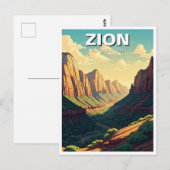 Carte Postale Zion National Park Utah (Devant / Derrière)