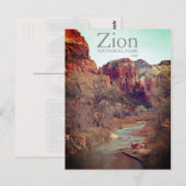 Carte Postale Zion National Park Utah Landscape (Devant / Derrière)