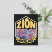 Carte Postale Zion National Park Utah Retro (Debout devant)