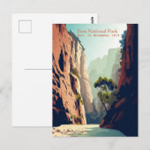 Carte Postale Zion National Park Utah The Narrows (Devant / Derrière)