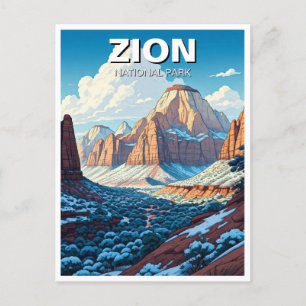 Carte Postale Zion National Park Utah Winter