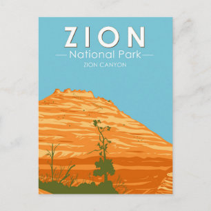 Carte Postale Zion National Park Utah Zion Canyon 2 Vintage