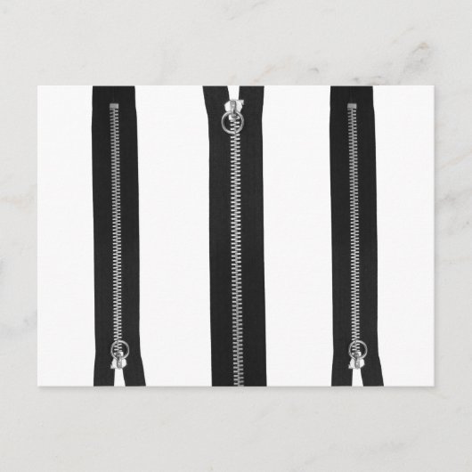 Carte Postale Zippers noirs (Devant)