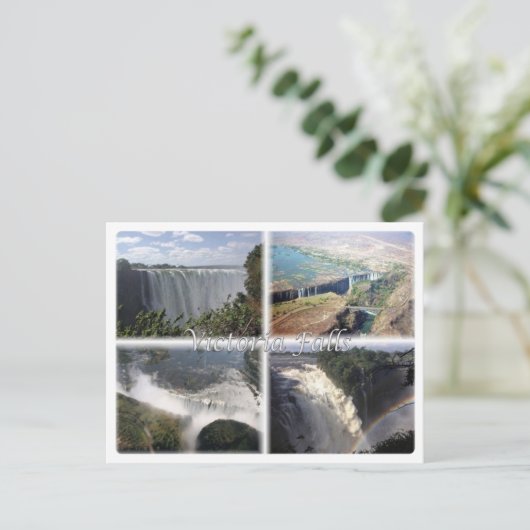 Carte Postale ZM Zambie - Zimbabwe - Chutes Victoria - (Debout devant)