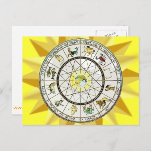 Carte postale Zodiac (Devant / Derrière)