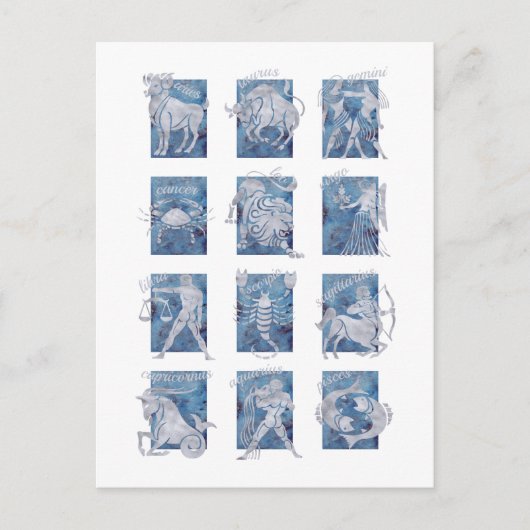 Carte postale Zodiac 12 Étoiles (Devant)