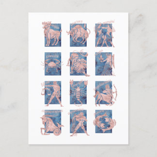 Carte postale Zodiac 12 Étoiles