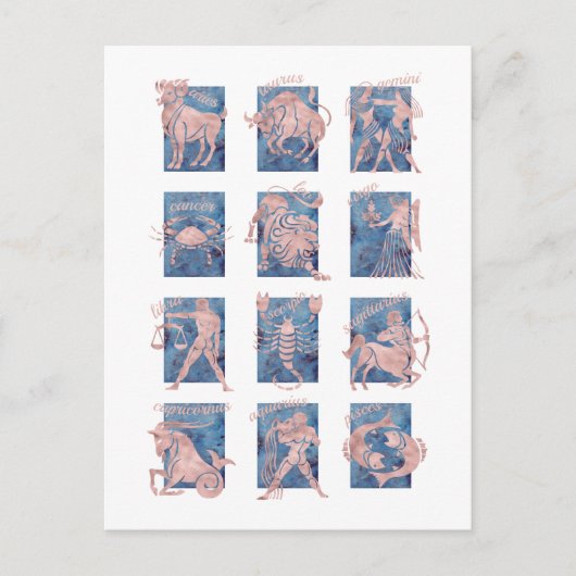 Carte postale Zodiac 12 Étoiles (Devant)