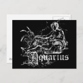 Carte Postale Zodiac Aquarius (Devant / Derrière)