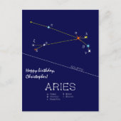 Carte postale Zodiac Constellation Aries (Devant)