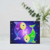 Carte Postale Zodiac de Cute Pisces (Debout devant)