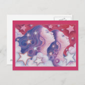 Carte postale Zodiac Gemini (Devant / Derrière)