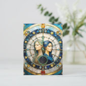Carte Postale Zodiac - Gemini Les Jumeaux (Debout devant)