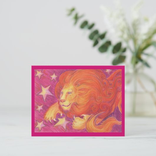 Carte postale Zodiac Leo (Debout devant)