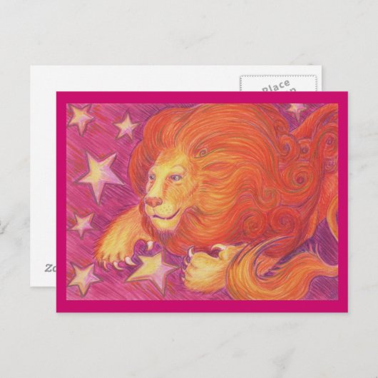Carte postale Zodiac Leo (Devant / Derrière)