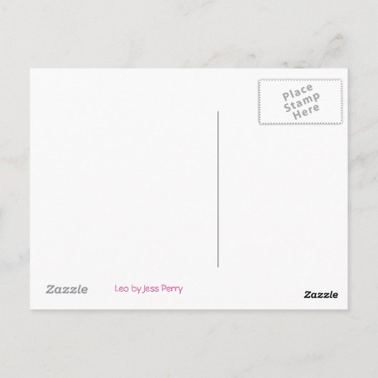 Carte postale Zodiac Leo (Dos)