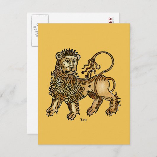 Carte Postale Zodiac : Leo, 1482 (Devant / Derrière)