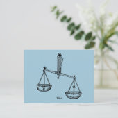 Carte Postale Zodiac : Libra, 1482 (Debout devant)