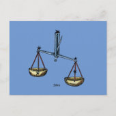 Carte Postale Zodiac : Libra En Couleur (Devant)