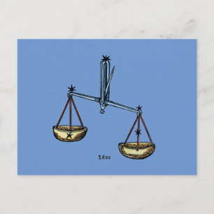 Carte Postale Zodiac : Libra En Couleur