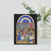 Carte Postale Zodiac médiéval Janvier Capricorne & Aquarius (Debout devant)