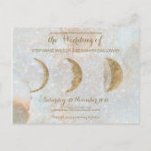 Carte postale Zodiac Moon Ice Blue Celestie Gold (Devant)