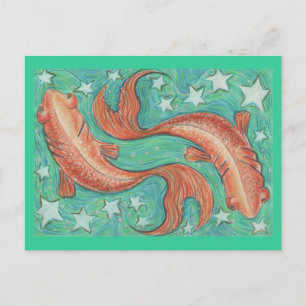 Carte postale Zodiac Pisces