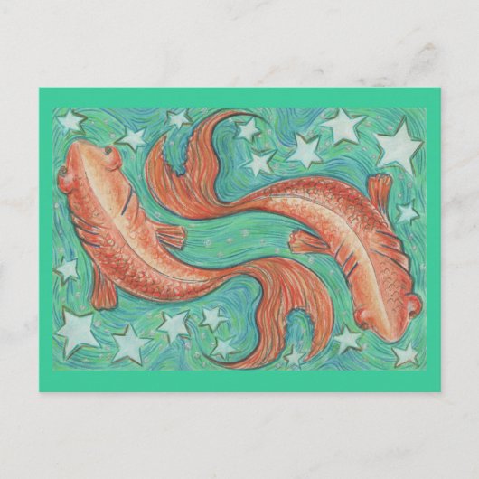 Carte postale Zodiac Pisces (Devant)