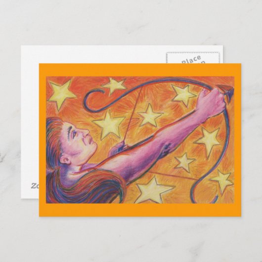 Carte postale Zodiac Sagittarius (Devant / Derrière)