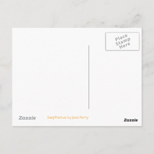 Carte postale Zodiac Sagittarius (Dos)