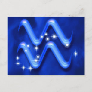 Carte Postale Zodiac sign Aquarius