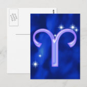 Carte Postale Zodiac sign aries (Devant / Derrière)
