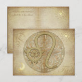 Carte postale Zodiac Sign Leo (Devant / Derrière)