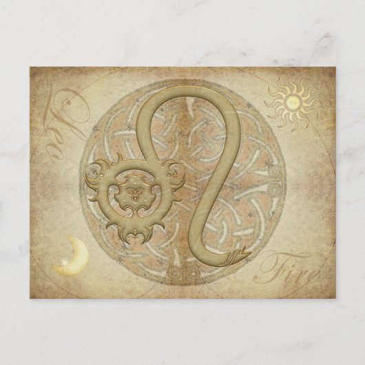 Carte postale Zodiac Sign Leo (Devant)