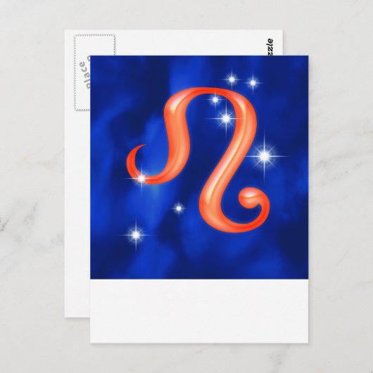 Carte Postale Zodiac sign Leo (Devant / Derrière)