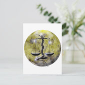 Carte Postale Zodiaque-Balance de cachot de métier (Debout devant)