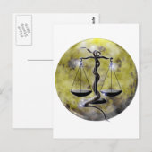 Carte Postale Zodiaque-Balance de cachot de métier (Devant / Derrière)