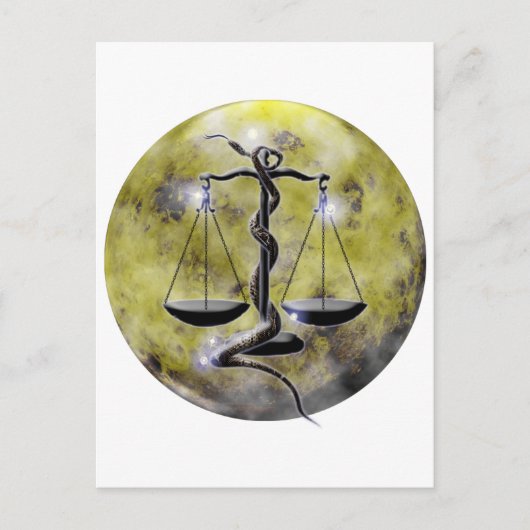 Carte Postale Zodiaque-Balance de cachot de métier (Devant)