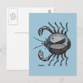 Carte Postale Zodiaque : Cancer en couleurs (Devant / Derrière)