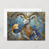 Carte Postale Zodiaque - Capricorne Chèvre de mer (Devant / Derrière)