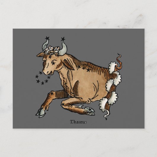 Carte Postale Zodiaque : Taurus, 1482 (Devant)