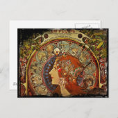 Carte Postale Zodiaque Woman (Devant / Derrière)