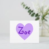 Carte Postale Zoer dans le violet (Debout devant)