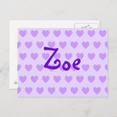 Carte Postale Zoer dans le violet (Devant / Derrière)