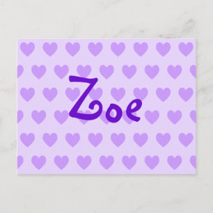 Carte Postale Zoer dans le violet