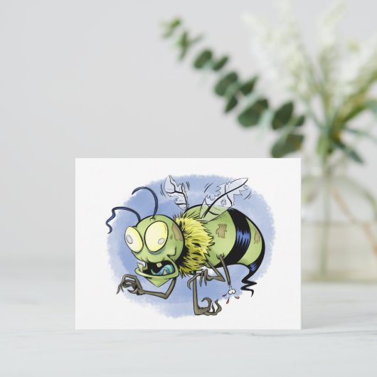 Carte Postale Zom-bee ( Zombie Bee ) (Debout devant)