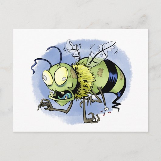Carte Postale Zom-bee ( Zombie Bee ) (Devant)