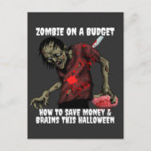 Carte Postale Zombie À L'Halloween Budget (Devant)